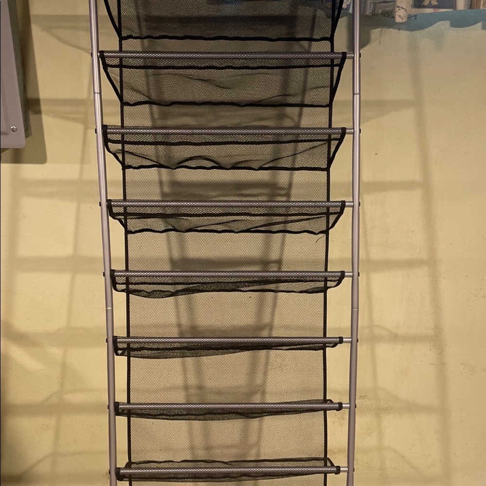 Over the door shoe organizer